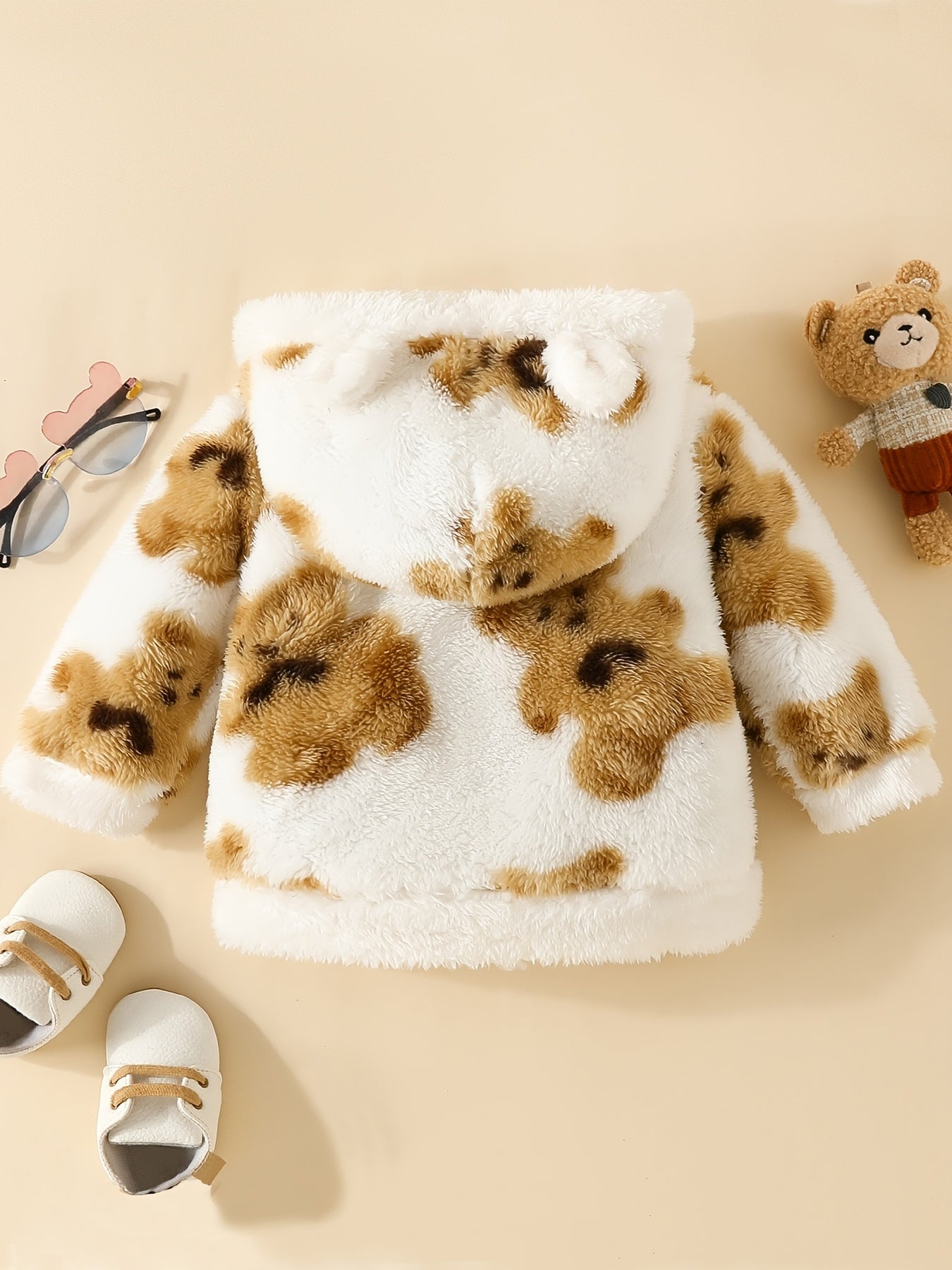 Baby Bear Hooded Coat With Ears Kids Jacket
