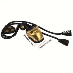 Brass Cowhide Bow Thumb Protector Archery Guard Comfortable Thumb Ring