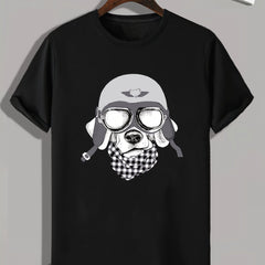 Dog Print Men's Graphic T shirt Casual Comfy Tees For Summer