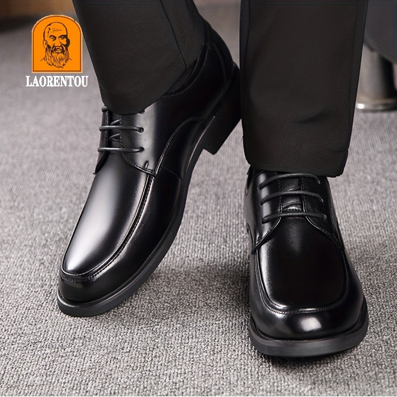 LAORENTOU Men's Leather Oxford Shoes Non Slip Formal Shoes