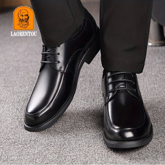 LAORENTOU Men's Leather Oxford Shoes Non Slip Formal Shoes