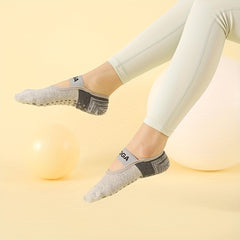Non Slip Yoga Socks with Grip Towel Bottom for Pilates Home Workouts