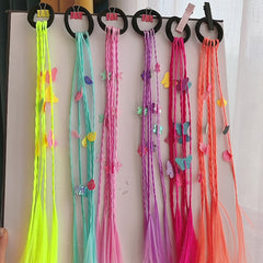 6pcs Colorful Braided Wigs Hair Ties With Decorations