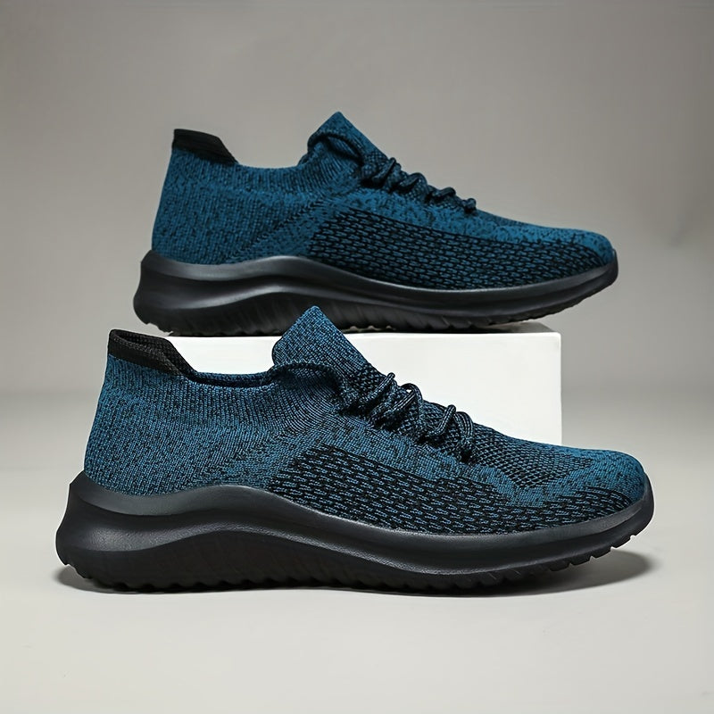 Men's Breathable Knit Sneakers for Running