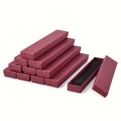 12pcs Jewelry Boxes For Bracelets Necklace FireBrick Party Packaging Box