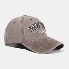 Vintage Washed Distressed Letter Embroidered Cap