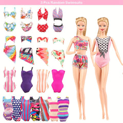 31pc Doll Clothes & Accessories: Dresses, Gowns, Swimsuits, Outfits, Shoes