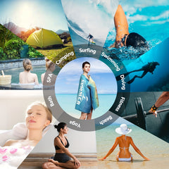 Quick Drying Microfiber Beach Towel Lightweight Portable Towel for Sports Travel