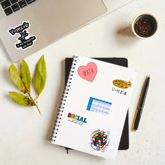 50pcs Math Series Waterproof Vinyl Stickers for Water Bottles Laptops Phones