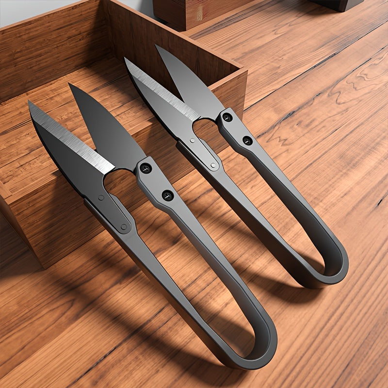 Mini Embroidery Scissors Stainless Steel U-shaped Spring Clipper