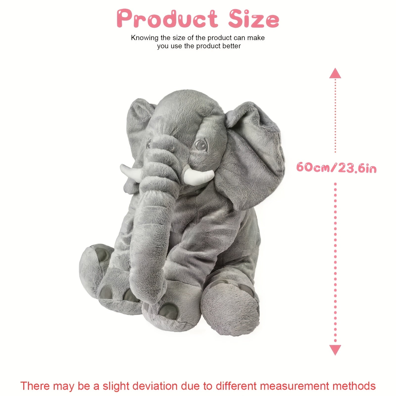 Cute Elephant Plush Doll Soft Polyester Stuffed Animal