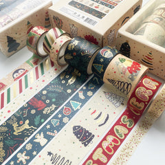 8pcs Christmas Washi Tapes for Scrapbook Journal DIY Craft