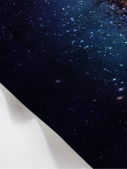Galaxy Print Hoodie Men Loose Pullover Autumn Winter
