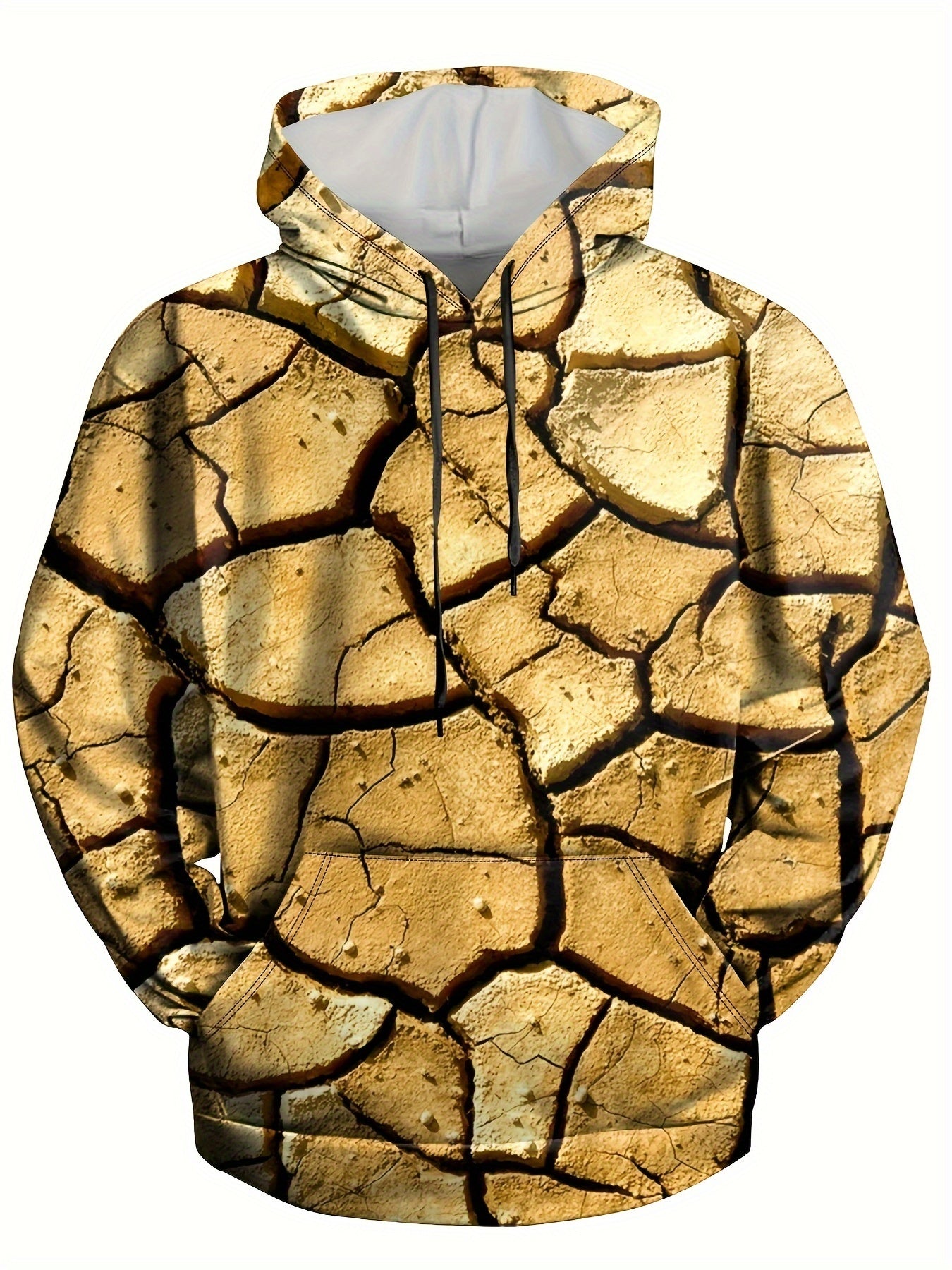 Chapped Soil 3D Print Hoodie Men Graphic Hoodie - Comfy Loose Pullover