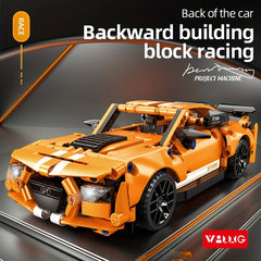 Building Block Toy Car Science Education Kids Sports Car