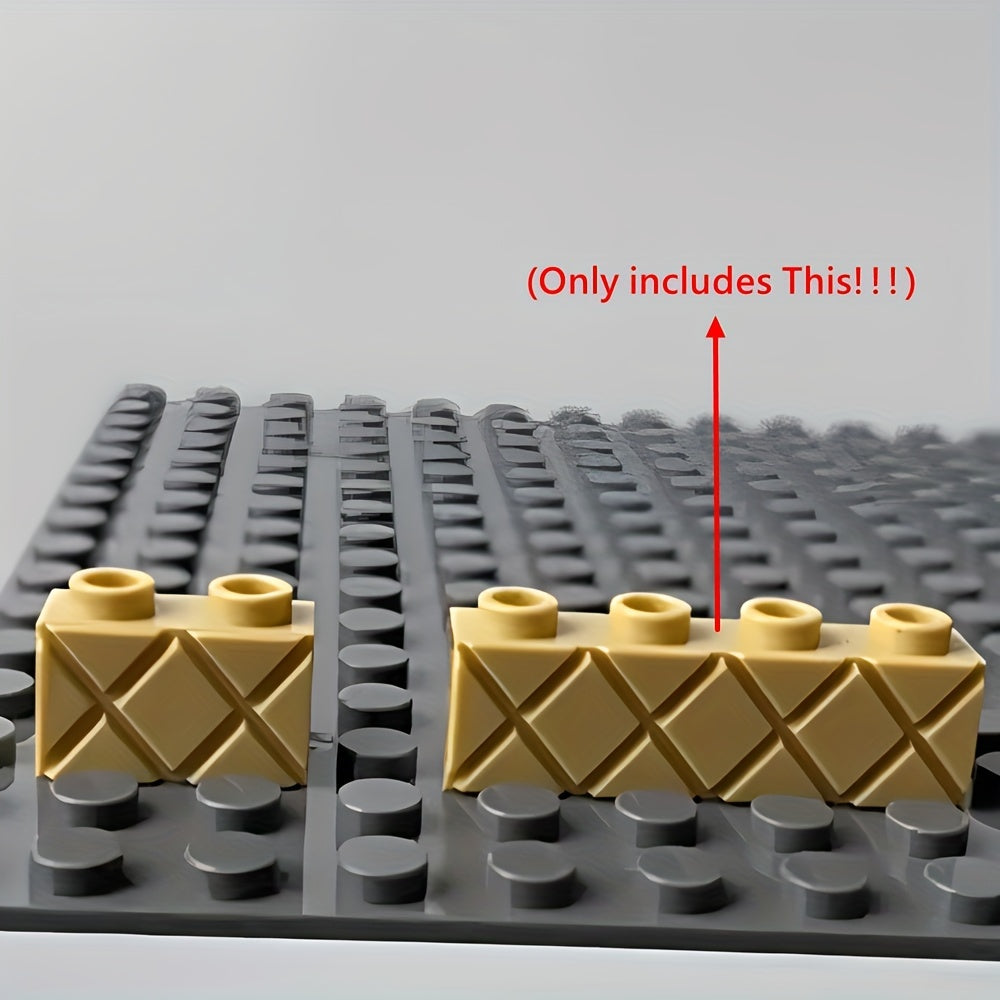 9pcs Building Blocks 1X4 Ten Colors Castle Wall Tiles Two Lattice Bricks