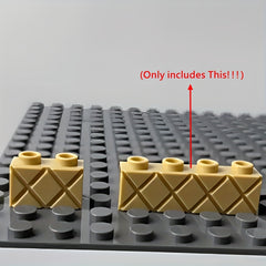 9pcs Building Blocks 1X4 Ten Colors Castle Wall Tiles Two Lattice Bricks