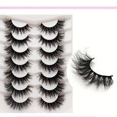 7 Pairs Fluffy Faux Mink Lashes for Daily Party Makeup