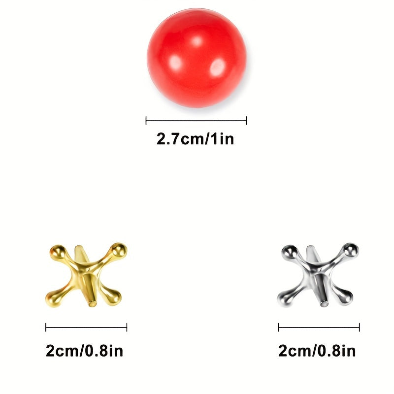 Metal Puzzle Jack Table Game - Fun Traditional Toy for Adults
