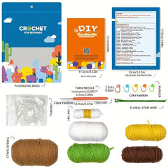 DIY Crochet Material Pack Braided Potted Ornaments Crochet Wool Ball Fabric