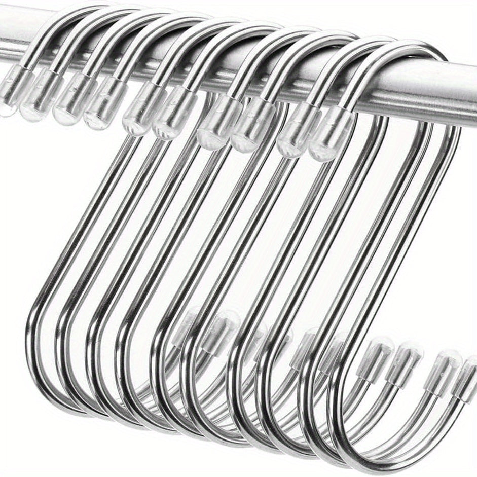 10pcs S Hooks Stainless Steel Hangers for Storage