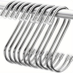 10pcs S Hooks Stainless Steel Hangers for Storage