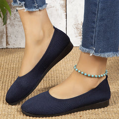 Women's Breathable Flat Slip-On Walking Shoes Lightweight Low Top Shoes