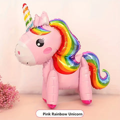 3D Rainbow Pony Aluminum Film Balloon Birthday Party Decoration Cartoon Unicorn