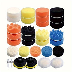 31pcs 7.62cm Buffing Sponge Polishing Pads Kit for Car Buffer Polisher