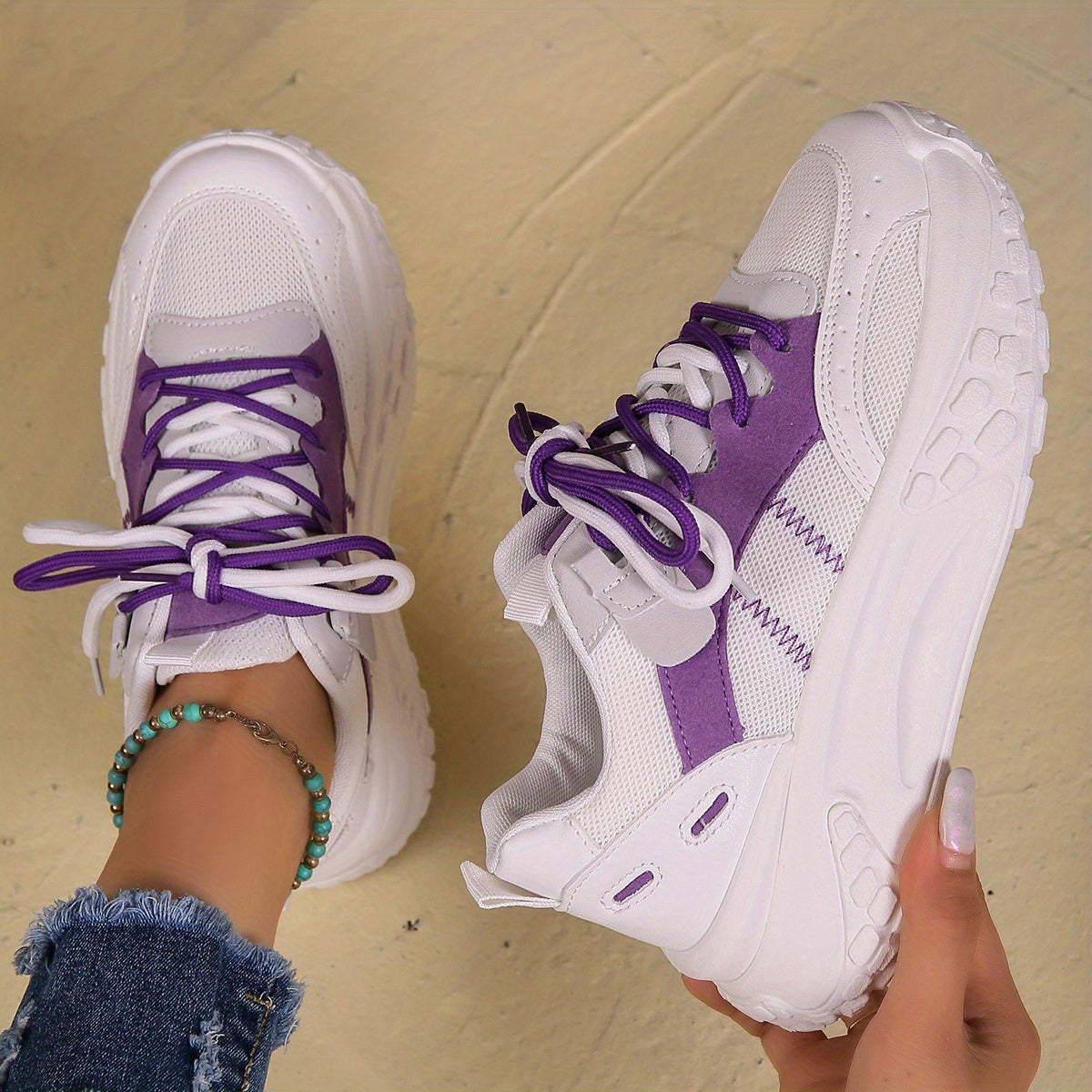 Women's Breathable Chunky Sneakers Comfortable Sport Shoes