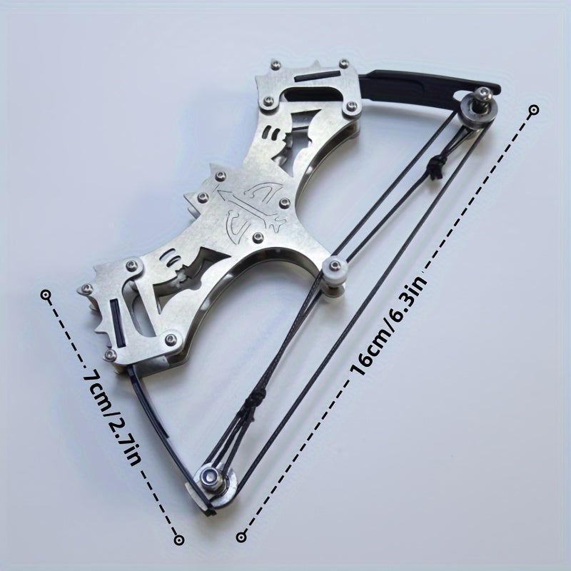 Portable 16cm Metal Mini Compound Bow Catapult For Archery Fun