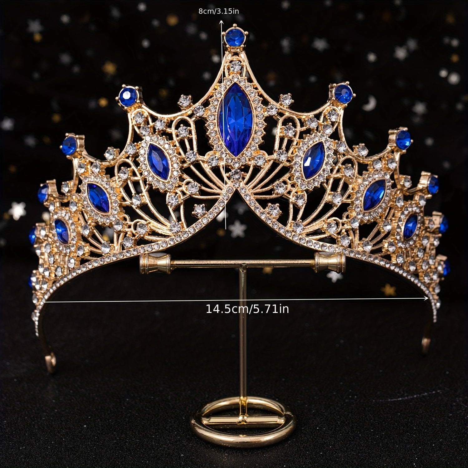 Crystal Rhinestone Bridal Tiara Crown Wedding Hair Accessory