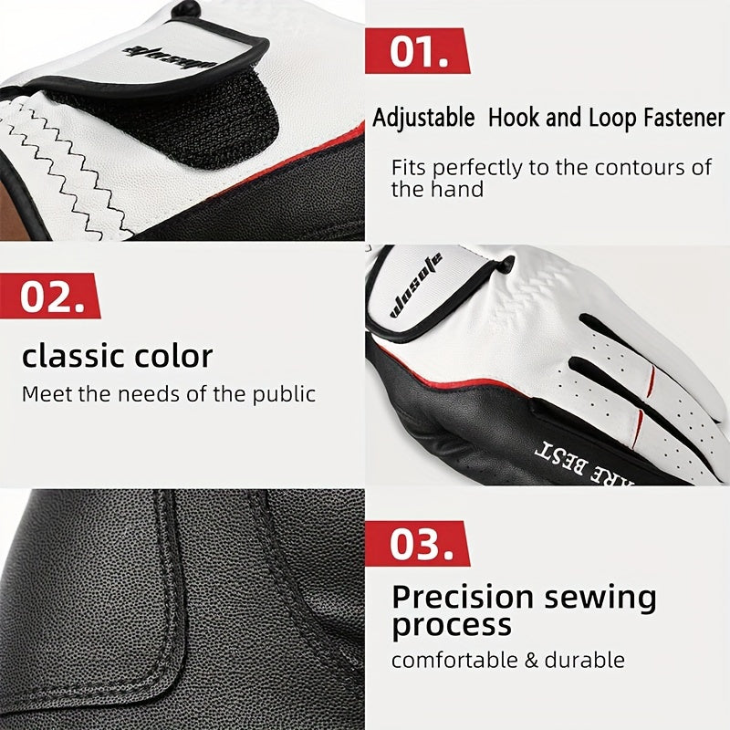Durable Anti Slip Golf Glove, Left Hand, Breathable & Comfortable