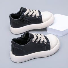 Girl's Comfy Non Slip Skate Shoes Lace Up Soft Sole Sneakers