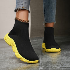 High Top Flying Woven Casual Running Shoes