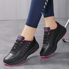 Women's Non Slip Low Top Sneakers Solid Running Shoes