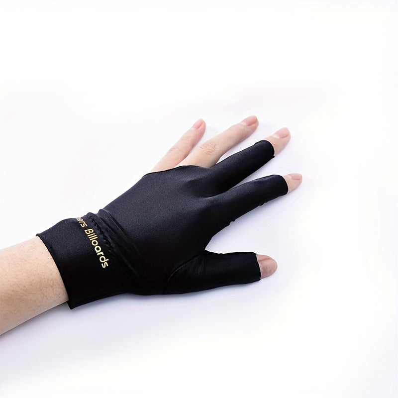 1 Pair Spandex Snooker Billiard Cue Glove Left Hand Open Three Finger Glove