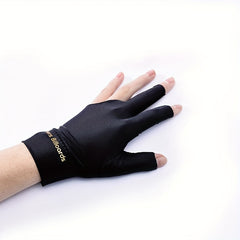 1 Pair Spandex Snooker Billiard Cue Glove Left Hand Open Three Finger Glove