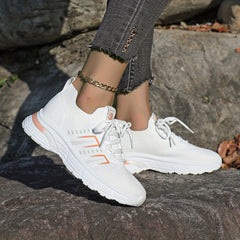 Women's Lace Up Outdoor Running Shoes Light Breathable Sports Shoes