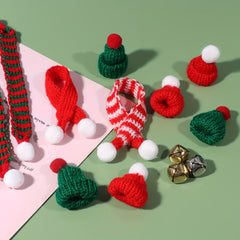 10pcs Mini Knitting Hats for Crafts DIY Ornament Doll Clothes Accessory