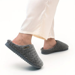 Women's Plush Lined Slippers Closed Toe Slip On Home Shoes