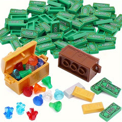 ABS Treasure Accessories for Building Blocks - Jewels, Gems, Bars, Cashier