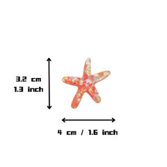 13pcs Shoe Charms For Crocs Translucent Starfish & Shell Pearl Summer Beach