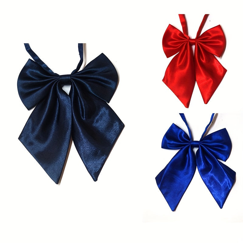 Solid Silk Bow Tie Formal Shirt Dress Bow For Women Accessories