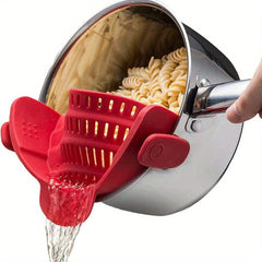 Silicone Pot Strainer Kitchen Hand Held Drainer