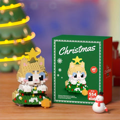 Holiday Mini Building Blocks Set with Santa, Snowman, Reindeer & More