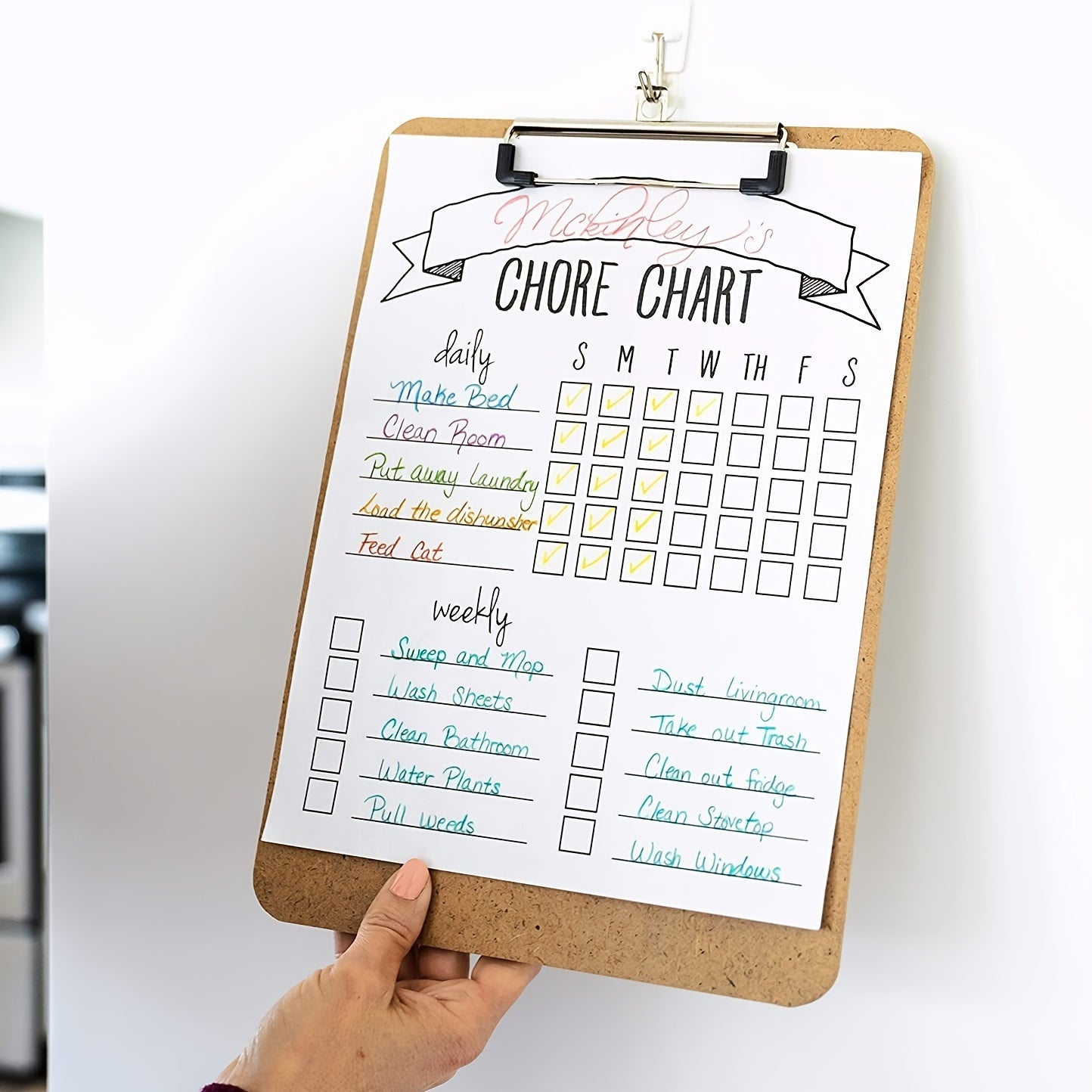 4pcs A4 Office Clipboards - Strong Paper Clips Holder
