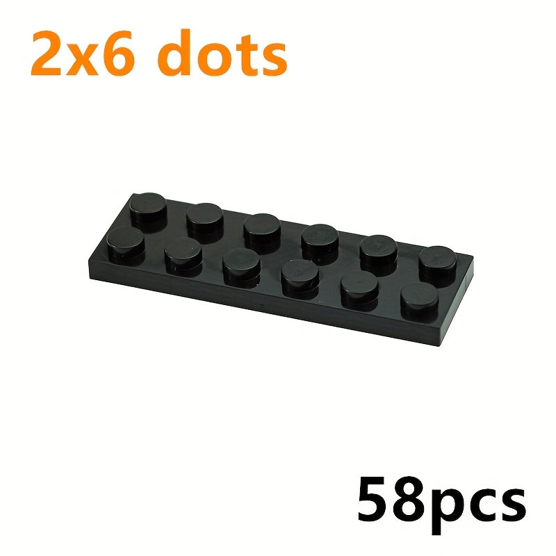 58pcs MOC Thin Building Blocks Creative Size Kid Toys, Compatible 3795