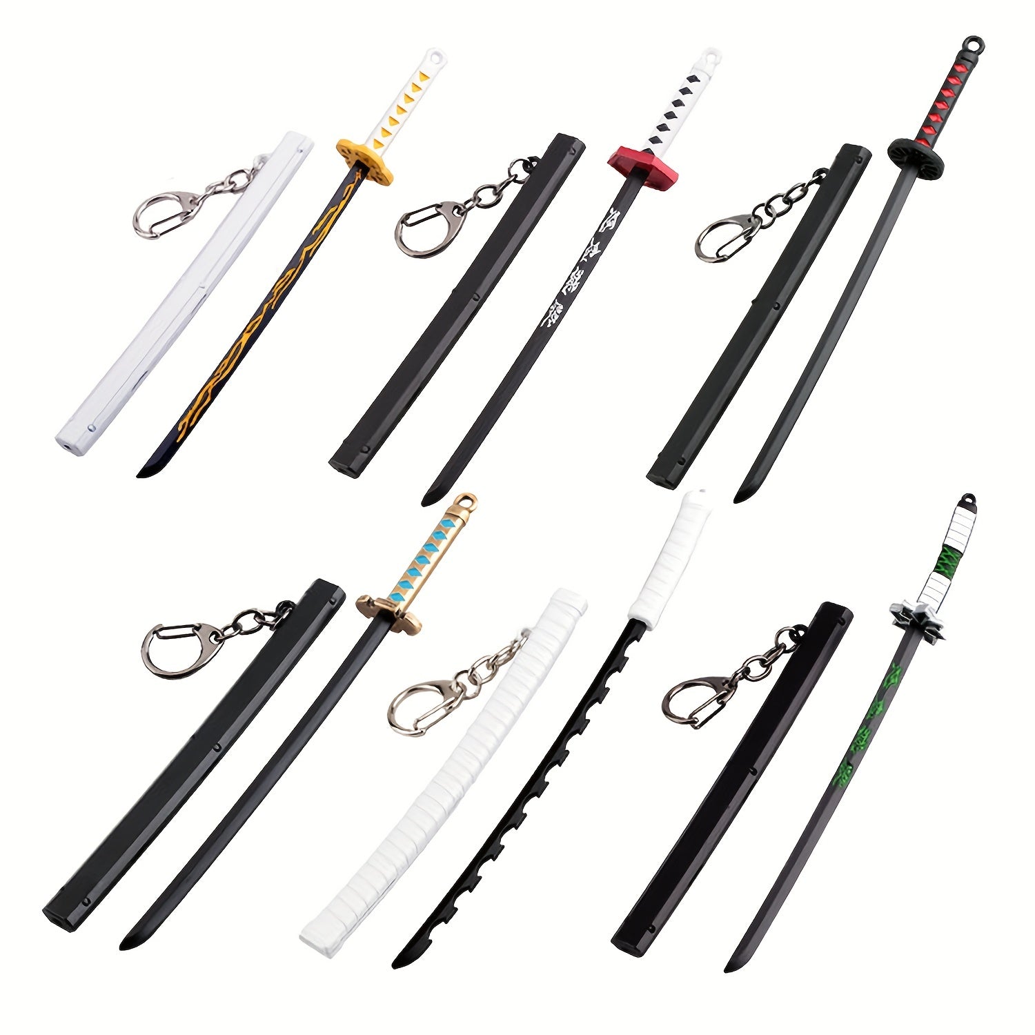 Mini Toy Samurai Key Chain Metal Sword Keychain Model Alloy Keychain For Men