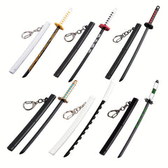 Mini Toy Samurai Key Chain Metal Sword Keychain Model Alloy Keychain For Men